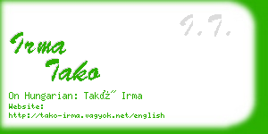 irma tako business card